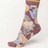 Thought Clothing Thought Palm Leaf Socks Damson Purple