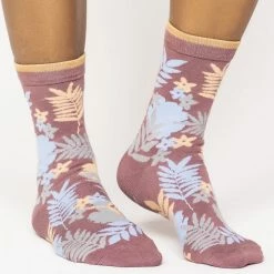 Thought Clothing Thought Palm Leaf Socks Damson Purple