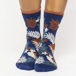 Thought Clothing Thought Palm Leaf Socks Twilight Blue