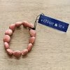 Tickled Pink Ceramic Heart Stretchy Bracelet