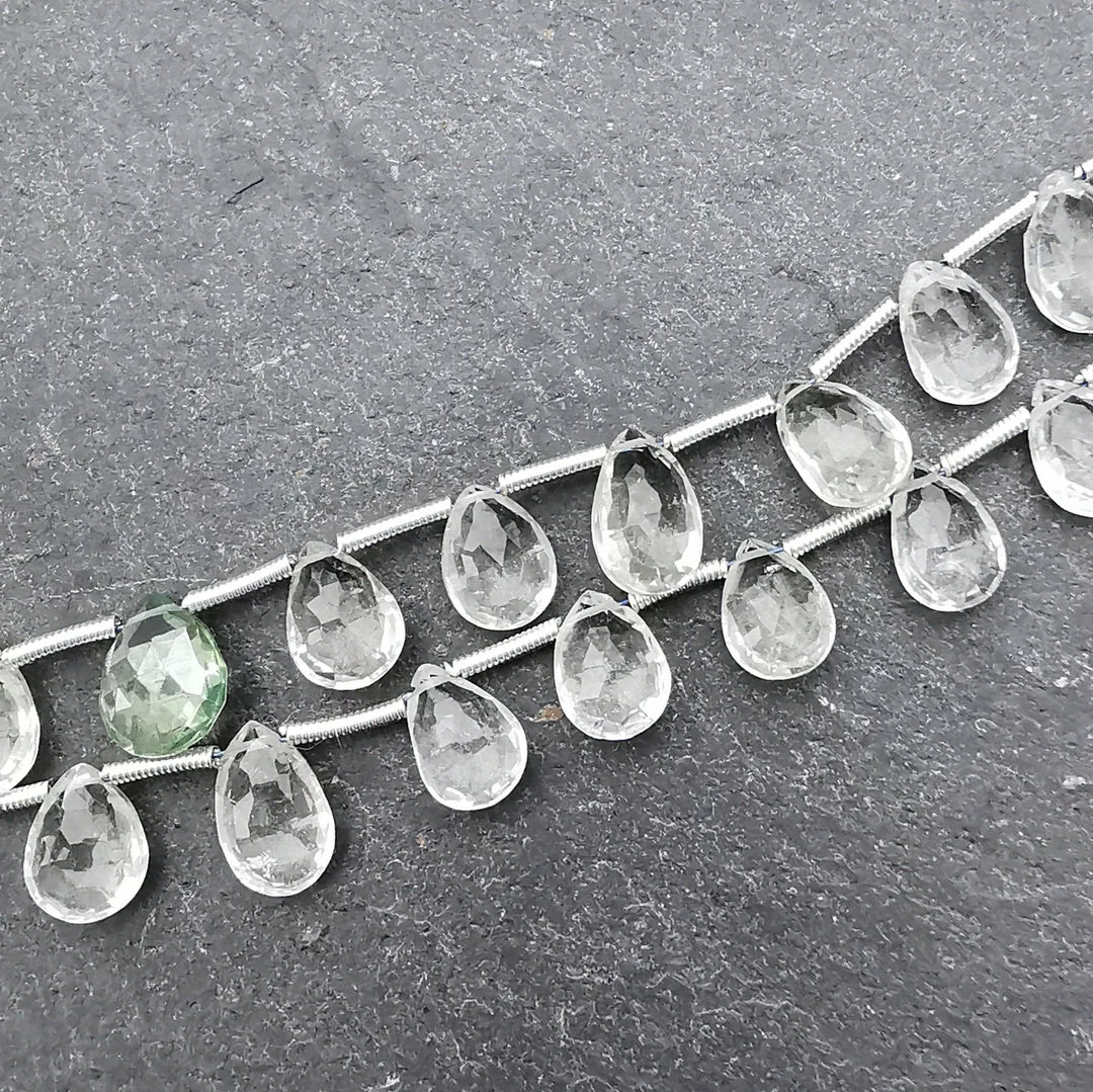 Cheapest 😉 Unique Jewellers Jaipur Green Amethyst Faceted Briolette Per Bead Beads 🤩 1 Unique Jewellers Jaipur Green Amethyst Faceted Briolette Per Bead Beads