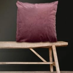 New Vanilla Fly Velvet Cushion Rhubarb