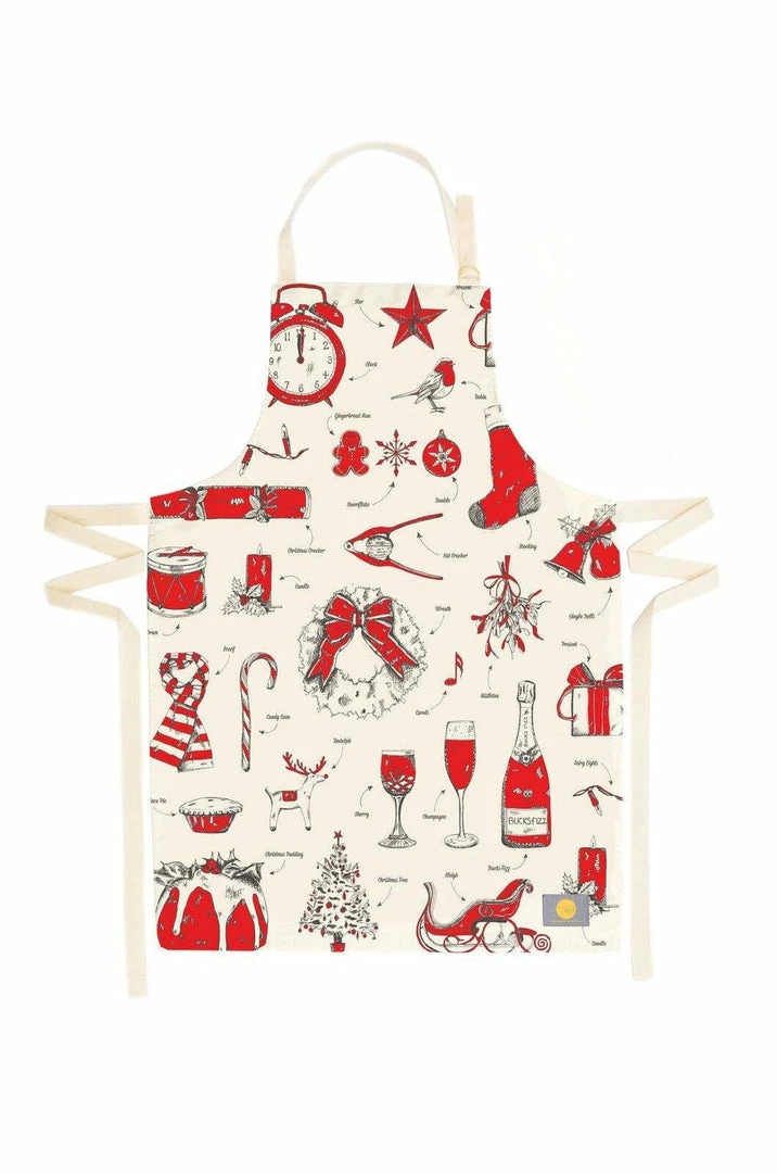 Cheap 👍 Victoria Eggs New 🔔 Christmas Delight Apron Red 👏 2 Victoria Eggs New Christmas Delight Apron Red