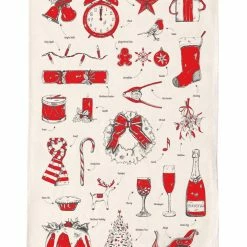 Victoria Eggs Christmas Delights Tea Towel