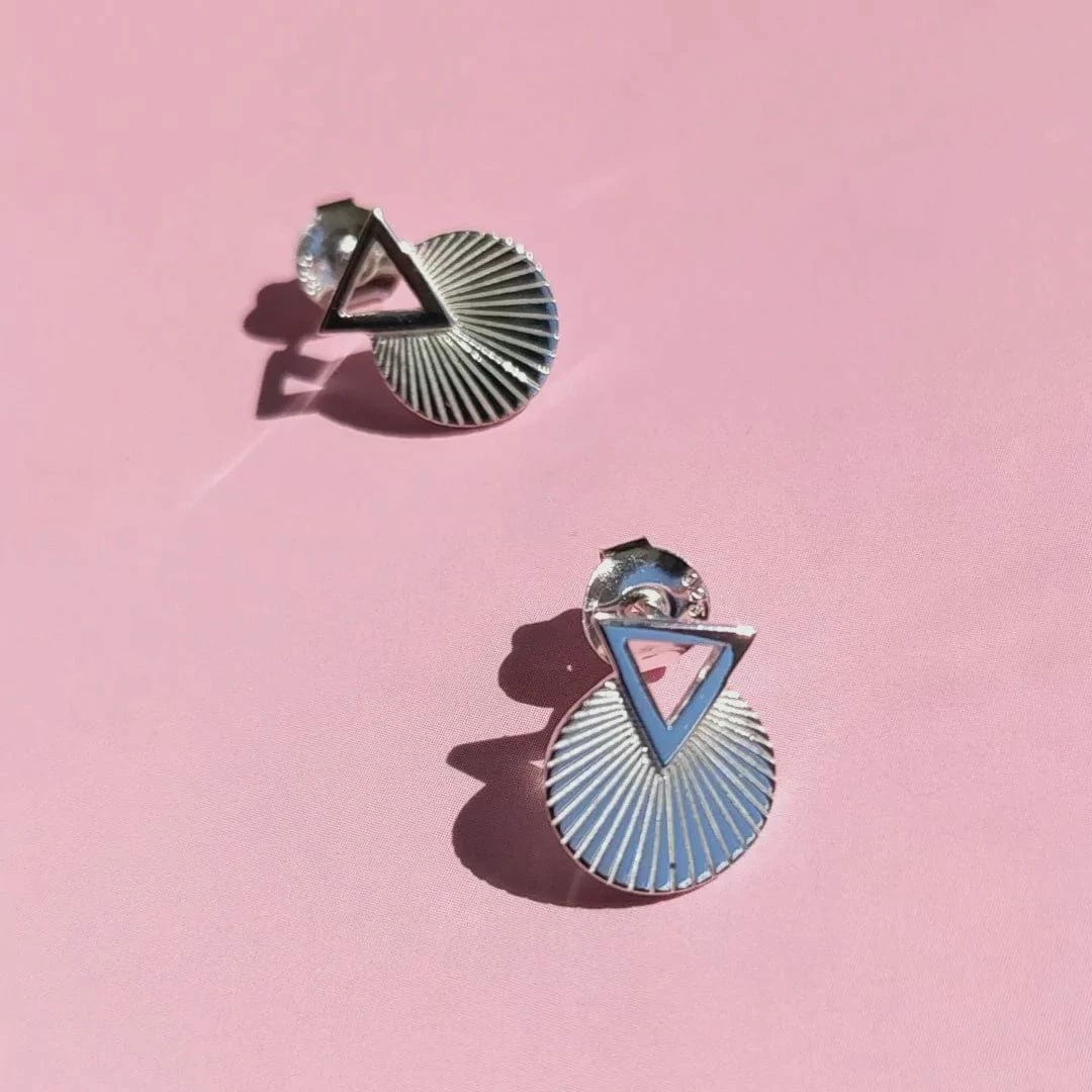 Best Pirce ๐งจ Vurchoo Studs Of Hope Art Deco Fan Earrings New ๐ฅฐ 1 Vurchoo Studs Of Hope Art Deco Fan Earrings New