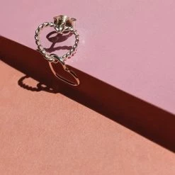 Vurchoo Studs Of Hope Silver Heart Chain Earrings New