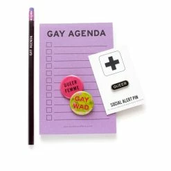 Word For Word Gay Agenda Hot Foil Stamp Pencil