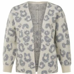 Yaya Animal Pattern Cardigan Tapioca Sand New