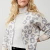 Yaya Animal Pattern Cardigan Tapioca Sand New