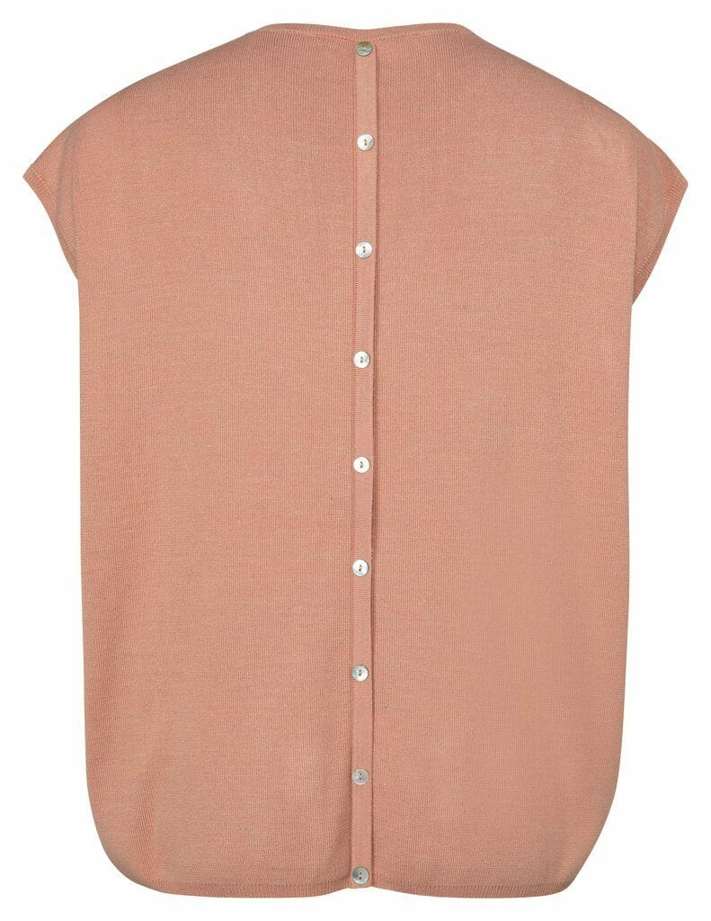 Best reviews of 🔥 Yaya Button Back Short Sleeve V-Neck In Pink Melange 👍 2 Yaya Button Back Short Sleeve V-Neck In Pink Melange