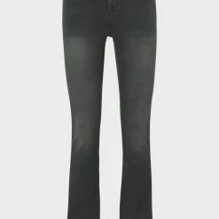 Yaya Flare Grey Denim Mid Waist New