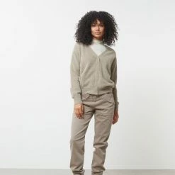 New Yaya Fluffy Yarn Cardigan Smoke Gray