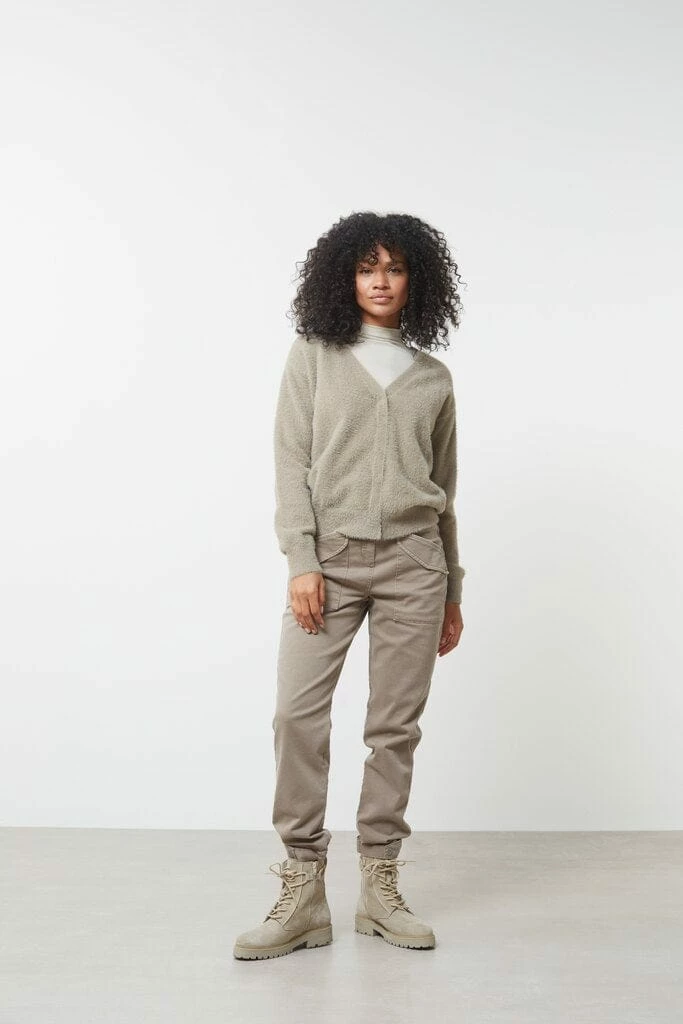 Hot Sale 🥰 New Yaya Fluffy Yarn Cardigan Smoke Gray 🥰 2 New Yaya Fluffy Yarn Cardigan Smoke Gray