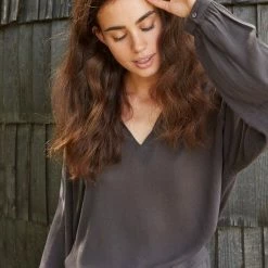 Yaya Fluid Top With Open Neck Bristol Black New