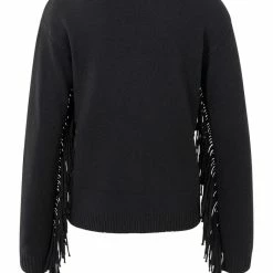 YAYA Fringed Cardigan Phantom