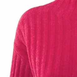 Yaya High Neck Rib Stitch Sweater Rethink Pink New