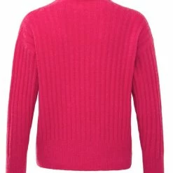 Yaya High Neck Rib Stitch Sweater Rethink Pink New