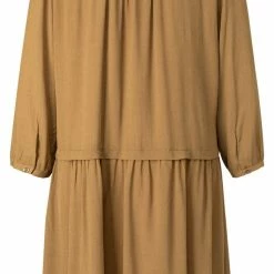 Yaya Long Sleeve Mini Button Up Dress In Viscose