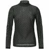 New YAYA Printed Mesh Top Gunmetal Grey