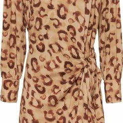 Yaya Printed Mini Dress Incense Sand Dessin New