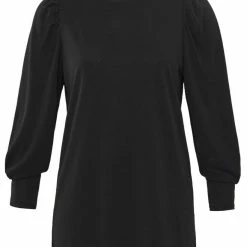 Yaya Puff Sleeve Top Anthracite
