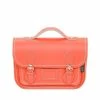 Zatchels Leather Midi Satchel - Coral New