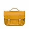 Zatchels Leather Midi Satchel - Yellow Ochre